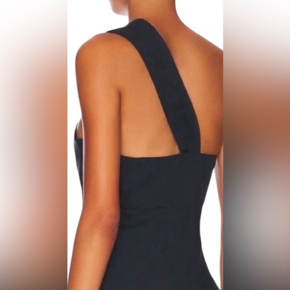 Veronica Beard Belinda Top in Ink Blue. One shoulder. Never worn. Size 6 - Picture 3 of 4